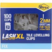 Vitrex LASHXL 2mm Grout Line Tile Levelling Clips - Pack of 100