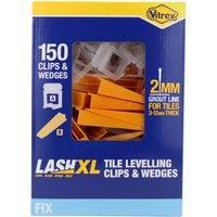 Vitrex LASHXL Tile Levelling Clips & Wedges - Pack of 150
