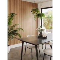 Naturepanel Hydrolock Brown Cuneo Oak Laminate Slat Wall Panelling - 2400 x 598 x 11mm