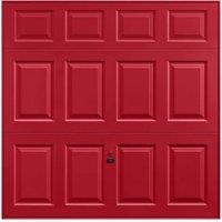Garador Beaumont Panelled Frameless Retractable Garage Door - Ruby Red - 2286 x 2136mm