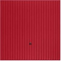 Garador Carlton Vertical Frameless Canopy Garage Door - Ruby Red - 2438 x 1981mm