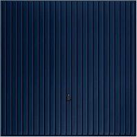 Garador Carlton Vertical Framed Canopy Garage Door - Steel Blue - 2438 x 2136mm