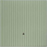 Garador Carlton Vertical Frameless Canopy Garage Door - Chartwell Green - 2438 x 1981mm