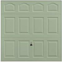 Garador Cathedral Panelled Frameless Retractable Garage Door - Chartwell Green - 2134 x 2136mm