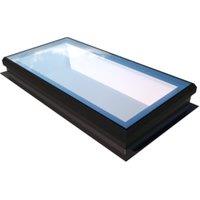 Double Glazed Flat Rooflight - Matt Black - 1000 x 2000mm