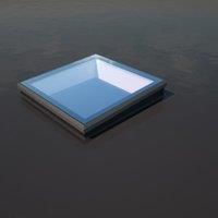 Double Glazed Flat Rooflight - Anthracite Grey - 1000 x 1000mm