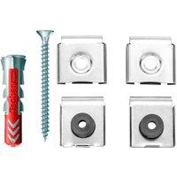 Fischer Mirror Fixing Set with Plugs & Screws - Pack of 4