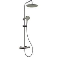 Wickes Alure Round Thermostatic Mixer Shower - Anthracite Grey