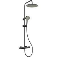 Wickes Alure Round Thermostatic Mixer Shower - Matt Black