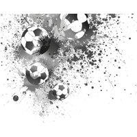 Origin Murals Football Splash Grey Wall Mural - 3 x 2.4m