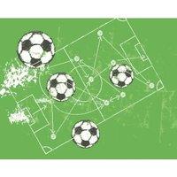 Origin Murals Football Grunge Texture Green Wall Mural - 3 x 2.4m