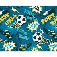 Origin Murals Graphic Pixel Footballs Teal Wall Mural - 3.5 x 2.8m