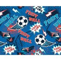 Origin Murals Graphic Pixel Footballs Blue Wall Mural - 3.5 x 2.8m