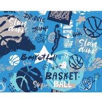 Origin Murals Graffiti Basketball Blue Wall Mural - 3.5 x 2.8m