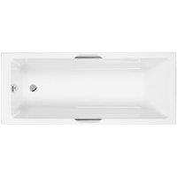 Carron Quantum Integra Single Ended No Tap Hole Twin Grip Carronite Bath with Front Bath Panel - 1700 x 800mm