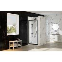 Nexa By MERLYN 6mm Framed Black Pivot Shower Door Only - 800mm
