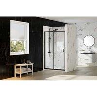 Nexa By Merlyn 6mm Framed Black Sliding Door Only - 1400mm