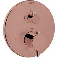 Vitra Origin Round BUILT-IN 1 Way Thermostatic Shower Mixer Valve - Soft Copper
