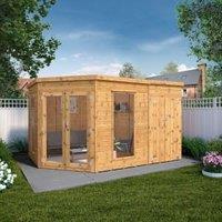 Mercia 8 x 12ft Premium Corner Summerhouse with Side Shed with Assembly