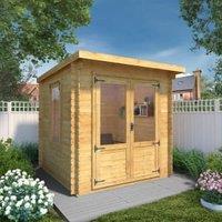 Mercia 2.4 x 2.4m Pent 19mm Log Cabin with Assembly