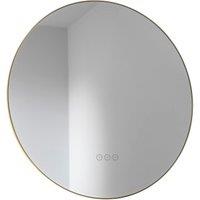Abode Mayar Brushed Brass Round LED Bathroom Mirror - 600mm