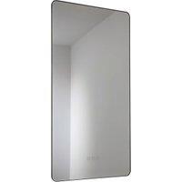 Abode Mayar Matt Black Tablet LED Bathroom Mirror - 900 x 450mm