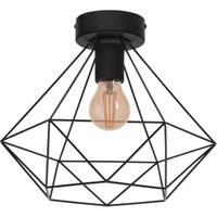 Eglo Tarbes 1-Light Geo Ceiling Light - Black