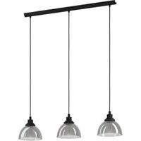 Eglo Beleser Transparent 3 Light Pendant - Black