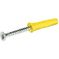 Rawlplug UNO Yellow Universal Wall Plugs with Screws - 5mm - Pack of 24