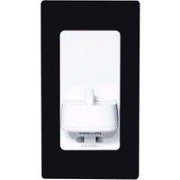 Proofvision In-Wall White Electric Toothbrush Charger & Shaver Socket - Black Steel