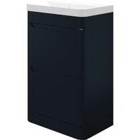 Wickes Malmo Indigo Blue Freestanding J Pull Compact Vanity Unit & Basin - 500 x 350mm