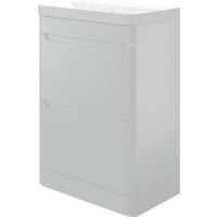 Wickes Malmo Gloss White Freestanding J Pull Compact Vanity Unit & Basin - 600 x 350mm