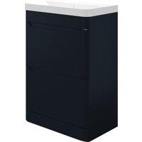 Wickes Malmo Indigo Blue Freestanding J Pull Compact Vanity Unit & Basin - 600 x 350mm