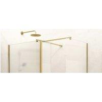 Roman Haven Select Brushed Brass Side Panel Brace Kit for use with Straight & 45 Square Brushed Brass Brace Kit