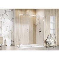 Roman Liberty 8mm LH Chrome Single Sliding Shower Door Only for Side Panel Fitting - 1700mm
