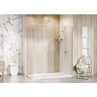 Roman Liberty 8mm LH Nickel Single Sliding Shower Door Only for Side Panel Fitting - 1500mm