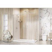 Roman Liberty 8mm RH Nickel Single Sliding Shower Door Only for Side Panel Fitting - 1700mm