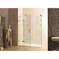 Roman Liberty 8mm Brushed Brass 2 In-line Panels Only for Side Panel Fitting - 515mm