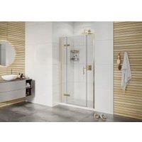 Roman Innov8 8mm Brushed Brass Hinge Door Only for 2 In-line Panels & Recess Fitting - 680mm