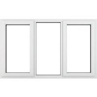 Crystal uPVC White Left & Right Hung Clear Double Glazed Fixed Centre Window - 1770 x 1190mm