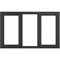 Crystal uPVC Grey Left & Right Hung Clear Double Glazed Fixed Centre Window - 1770 x 1190mm