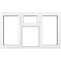 Crystal uPVC White Left & Right Hung Clear Double Glazed Fixed Light Centre Window - 1770 x 1190mm