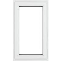 Crystal uPVC White Left Hung Clear Double Glazed Window - 610 x 820mm