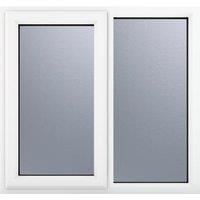 Crystal uPVC White Left Hung Obscure Double Glazed Fixed Light Window - 905 x 965mm