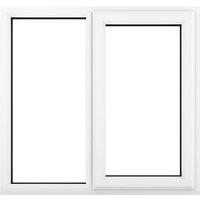 Crystal uPVC White Right Hung Clear Double Glazed Fixed Light Window - 1190 x 1040mm