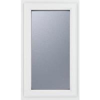 Crystal uPVC White Top Opener Obscure Double Glazed Window - 610 x 1040mm