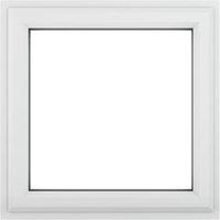 Crystal uPVC White Top Opener Clear Double Glazed Window - 820 x 820mm