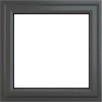 Crystal uPVC Grey Top Opener Clear Double Glazed Window - 610 x 610mm