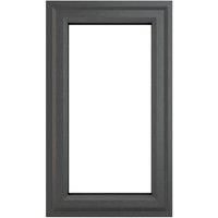 Crystal uPVC Grey / White Left Hung Clear Triple Glazed Window - 610 x 1115mm