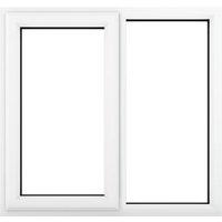 Crystal uPVC White Left Hung Clear Triple Glazed Window - 905 x 965mm